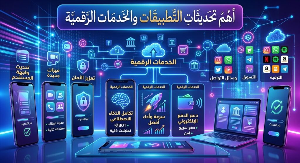 أهم تحديثات التطبيقات والخدمات الرقمية أهم تحديثات التطبيقات والخدمات الرقمية