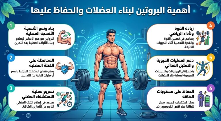 أهمية البروتين لبناء العضلات والحفاظ عليها أهمية البروتين لبناء العضلات