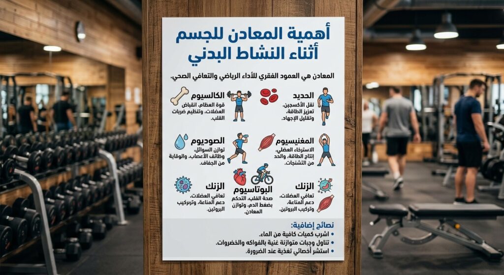 أهمية المعادن للجسم أثناء النشاط البدني