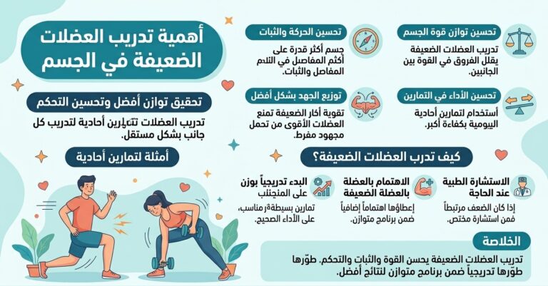 أهمية تدريب العضلات الضعيفة في الجسم