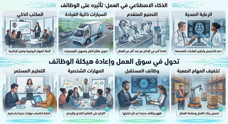 الذكاء الاصطناعي في العمل وتأثيره على الوظائف الذكاء الاصطناعي في العمل وتأثيره على الوظائف