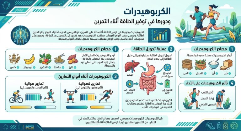 الكربوهيدرات ودورها في توفير الطاقة أثناء التمرين