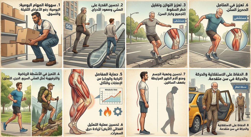 أهمية تقوية عضلات الساقين في الحياة اليومية تعرف على أهمية تقوية عضلات الساقين وفوائدها للحركة والتوازن والأنشطة اليومية والأداء الرياض