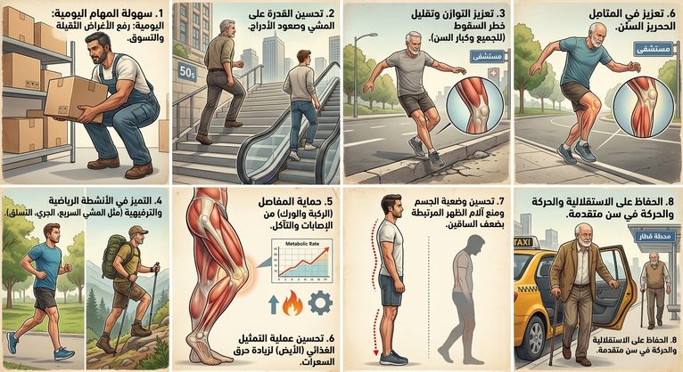 أهمية تقوية عضلات الساقين في الحياة اليومية تعرف على أهمية تقوية عضلات الساقين وفوائدها للحركة والتوازن والأنشطة اليومية والأداء الرياض