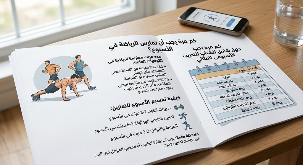 كم مرة يجب أن تمارس الرياضة في الأسبوع؟