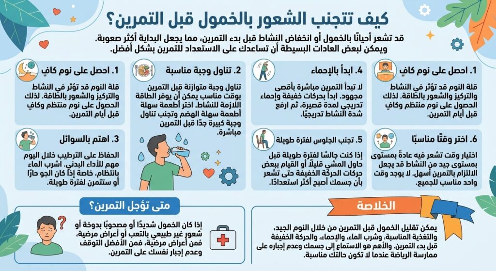 كيف تتجنب الشعور بالخمول قبل التمرين؟ كيف تتجنب الشعور بالخمول قبل التمرين؟