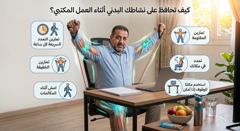 كيف تحافظ على نشاطك البدني أثناء العمل المكتبي؟
