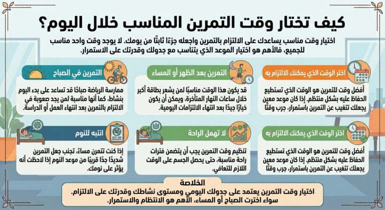 كيف تختار وقت التمرين المناسب خلال اليوم؟ كيف تختار وقت التمرين المناسب خلال اليوم؟