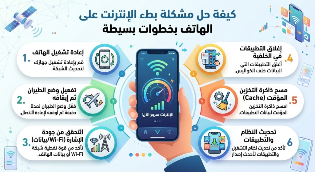 كيفية حل مشكلة بطء الإنترنت على الهاتف بخطوات بسيطة كيفية حل مشكلة بطء الإنترنت على الهاتف بخطوات بسيطة