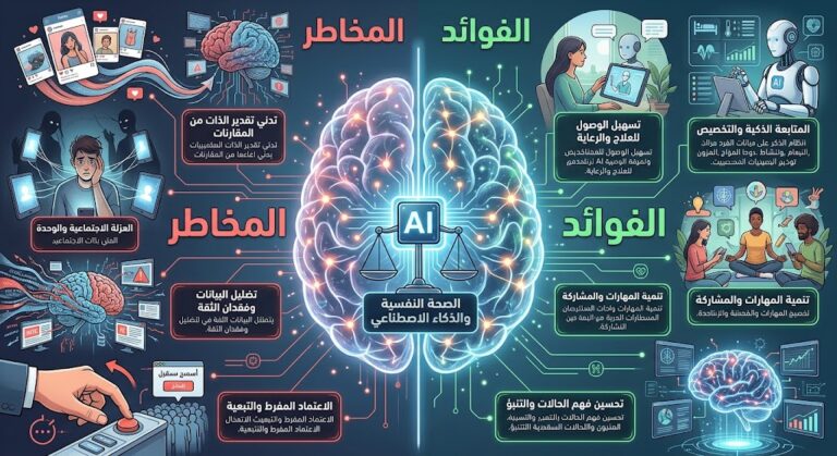 تأثير الذكاء الاصطناعي على الصحة النفسية الفوائد والمخاطر
