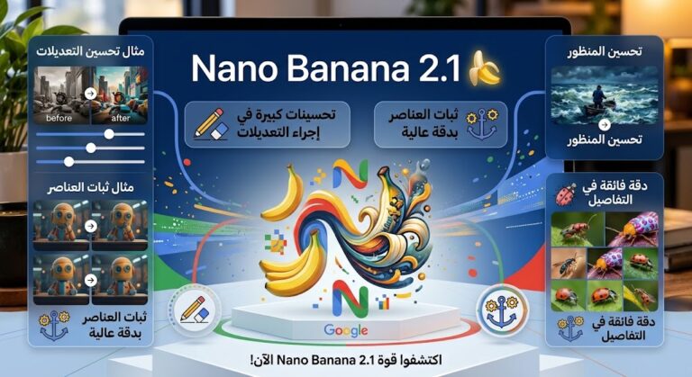 جوجل تطلق نموذج توليد الصور Nano Banana 2.1 بتحسينات كبيرة في إجراء التعديلات وثبات العناصر جوجل تطلق نموذج توليد الصور nano banana 2.1 بتحسينات كبيرة في إجراء التعديلات وثبات العناصر