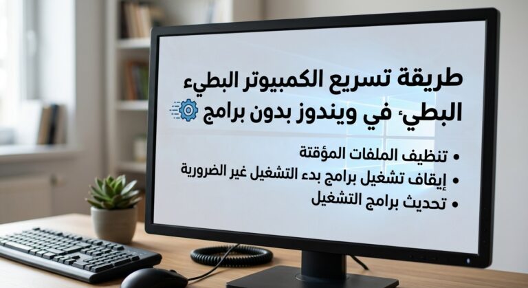 كيفية تسريع الكمبيوتر البطيء في ويندوز بدون برامج كيفية تسريع الكمبيوتر البطيء في ويندوز بدون برامج